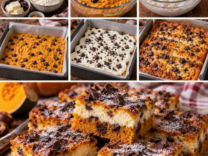 Quadrotti alla Zucca con Cioccolato Fondente e Crema di Ricotta – Emilia-Romagna