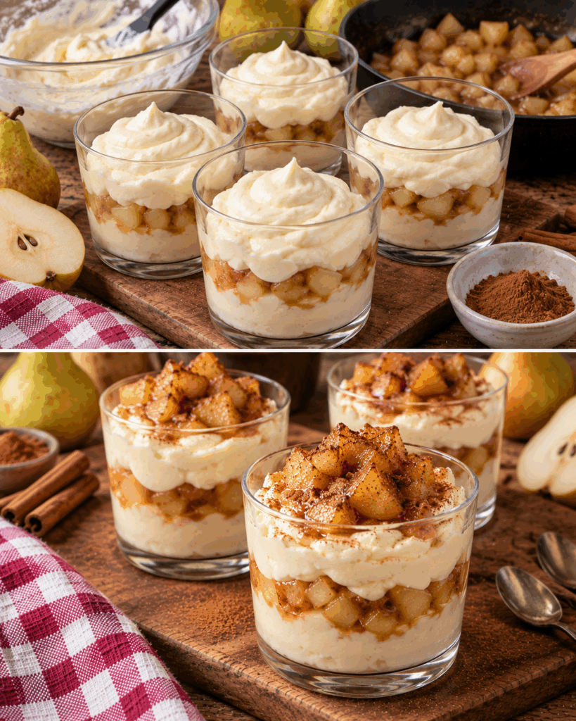 Crema al Mascarpone con Pere Caramellate e Cannella – Lombardia