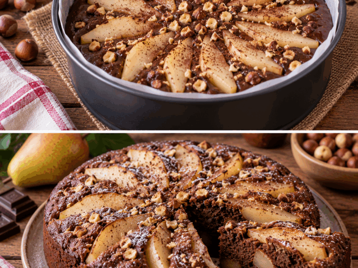 Torta Soffice di Nocciole, Pere e Cacao – Piemonte