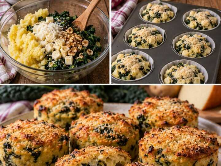 Tortini di Cavolo Nero con Patate, Scamorza e Noci – Toscana