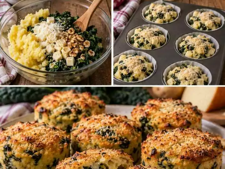 Tortini di Cavolo Nero con Patate, Scamorza e Noci – Toscana