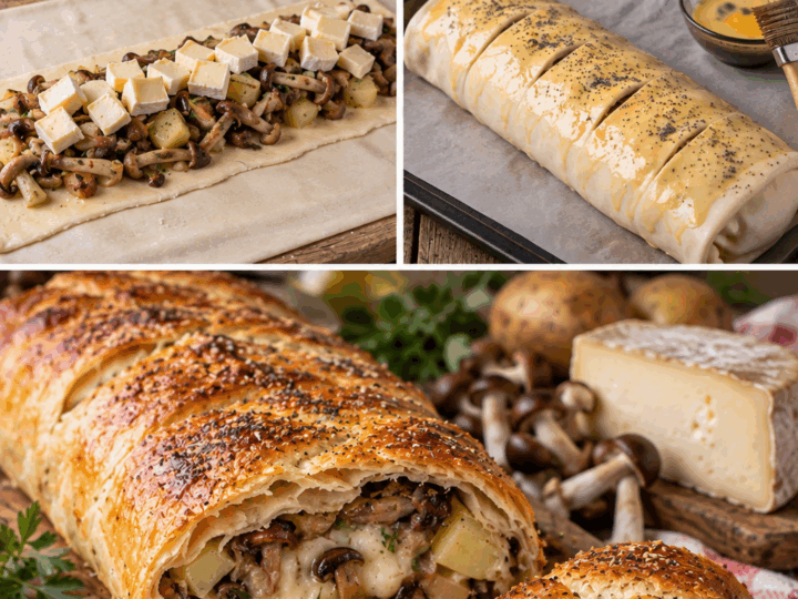Strudel Rustico con Funghi Chiodini, Patate e Taleggio – Lombardia