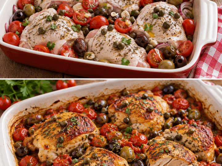 Pollo alla Siciliana con Capperi, Olive e Pomodorini – Sicilia