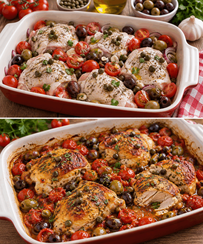 Pollo alla Siciliana con Capperi, Olive e Pomodorini – Sicilia