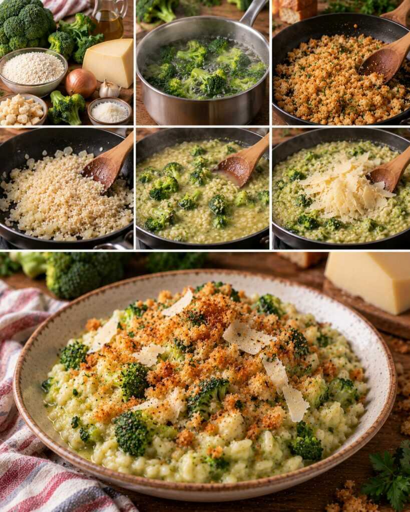 Risotto ai Broccoli con Caciocavallo e Mollica Croccante – Puglia