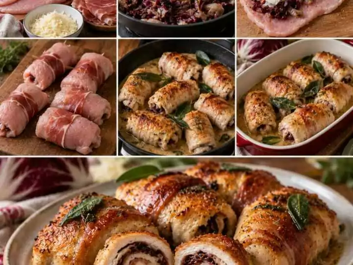 Rotolini di Tacchino con Radicchio, Asiago e Speck – Veneto