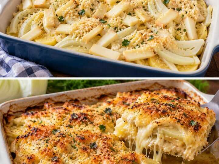 Sformato di Finocchi, Patate e Scamorza Affumicata