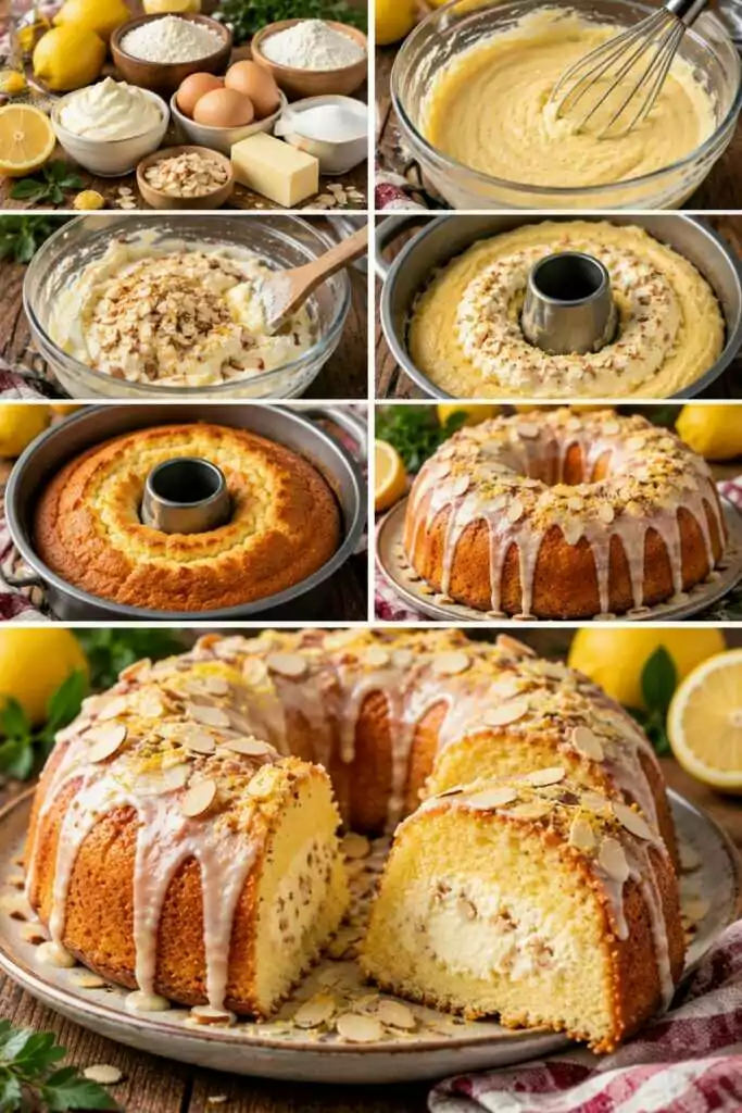 Ciambella al Limone con Cuore Cremoso di Mascarpone e Mandorle – Campania