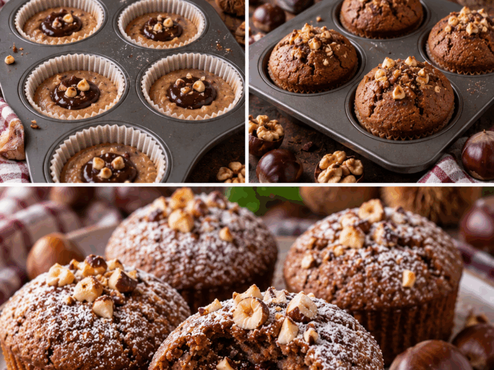 Tortine Soffici alle Castagne con Cuore di Cioccolato e Nocciole – Piemonte