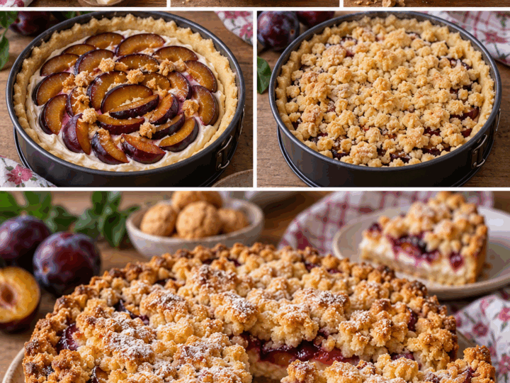 Crostata Sbriciolata alle Prugne con Mascarpone e Amaretti – Lombardia