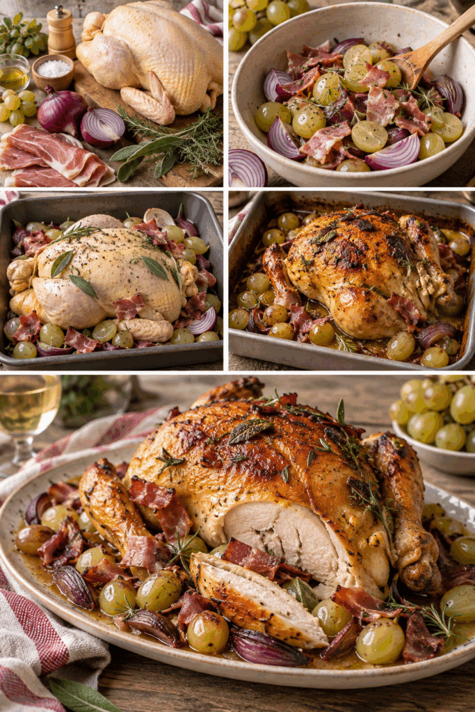 Pollo Arrosto con Uva Bianca, Speck e Cipolla Rossa – Trentino-Alto Adige