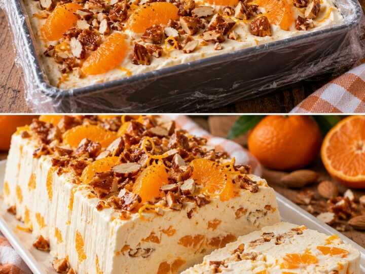 Semifreddo alla Ricotta con Mandarino e Croccante di Mandorle