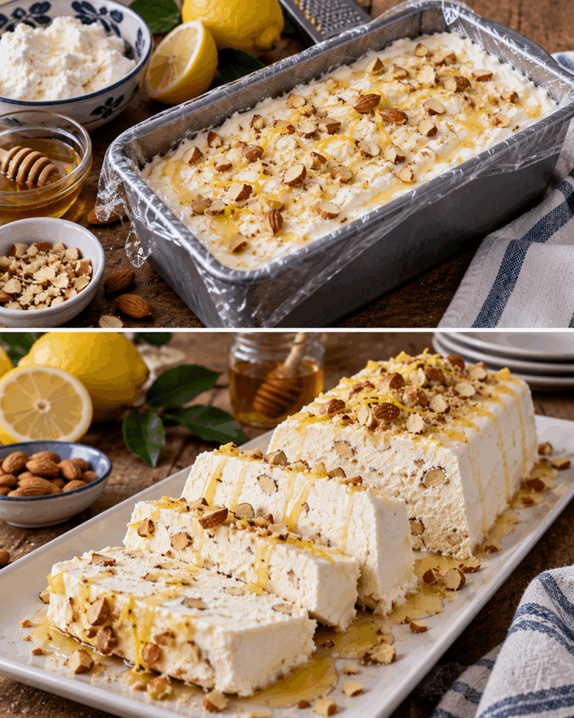 Semifreddo alla Ricotta con Miele, Mandorle e Limone – Sardegna