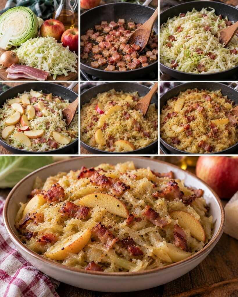 Cavolo Cappuccio Stufato con Mele, Speck e Aceto di Mele – Trentino-Alto Adige