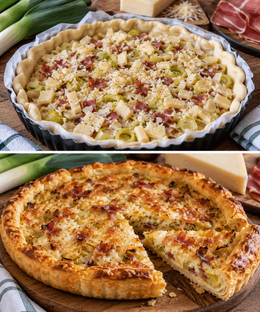 Sfoglia Salata con Porri, Speck e Asiago – Veneto