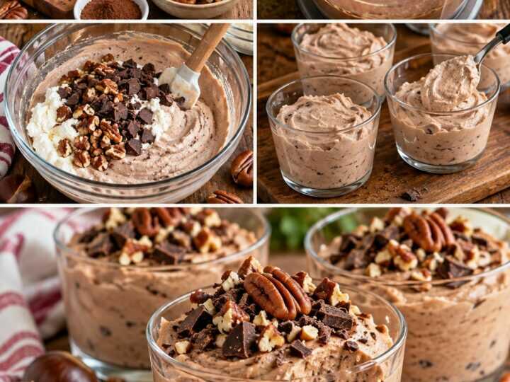 Crema al Cucchiaio di Castagne con Ricotta, Cioccolato Fondente e Noci Pecan