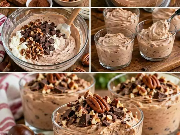 Crema al Cucchiaio di Castagne con Ricotta, Cioccolato Fondente e Noci Pecan