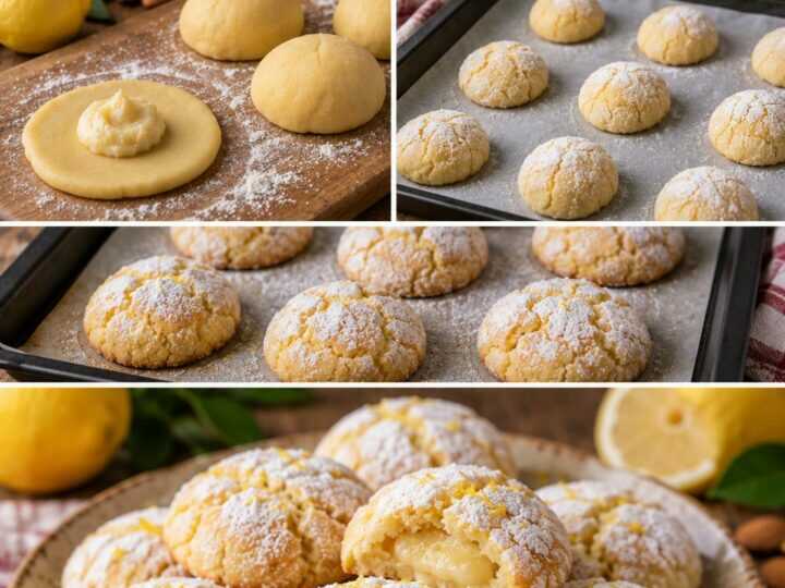 Biscotti Morbidi al Limone con Cuore di Crema alle Mandorle – Puglia