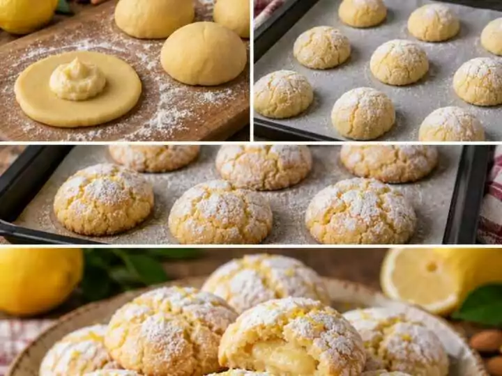 Biscotti Morbidi al Limone con Cuore di Crema alle Mandorle – Puglia