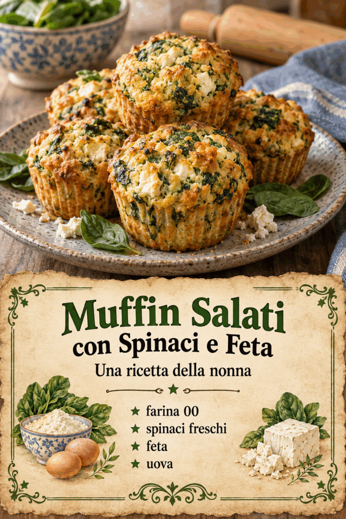 Muffin Salati con Spinaci e Feta