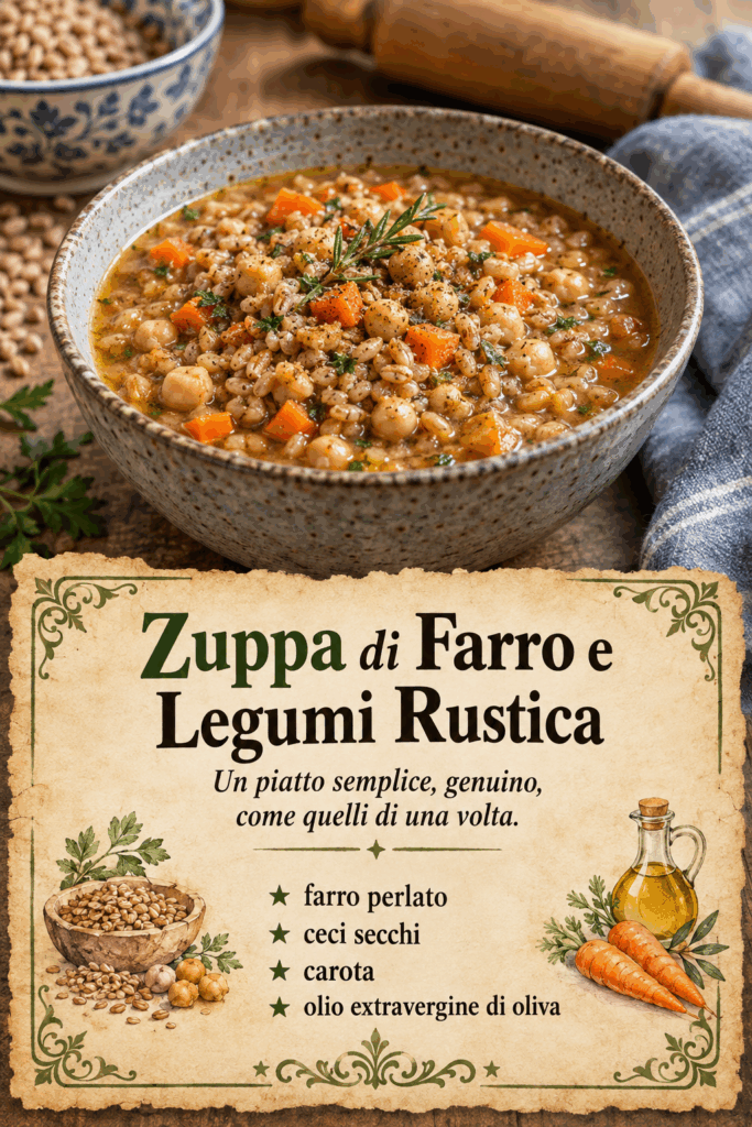 Zuppa di Farro e Legumi Rustica
