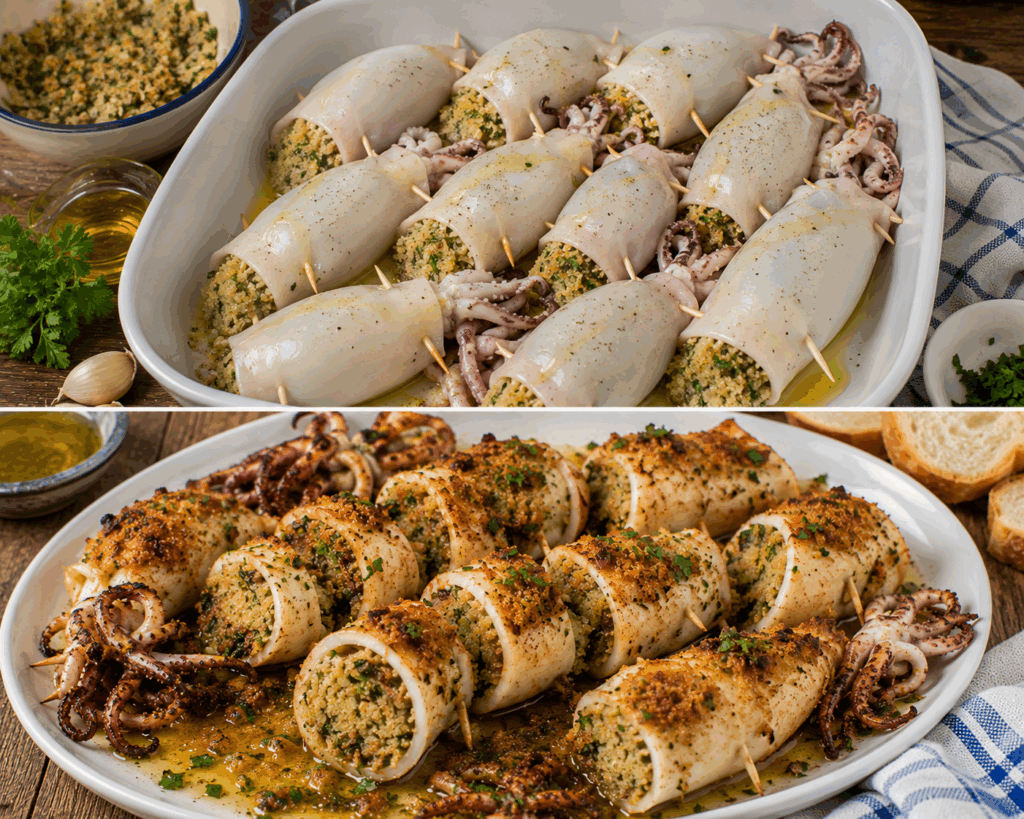 Calamari Ripieni alla Ligure con Erbe e Pangrattato – Liguria