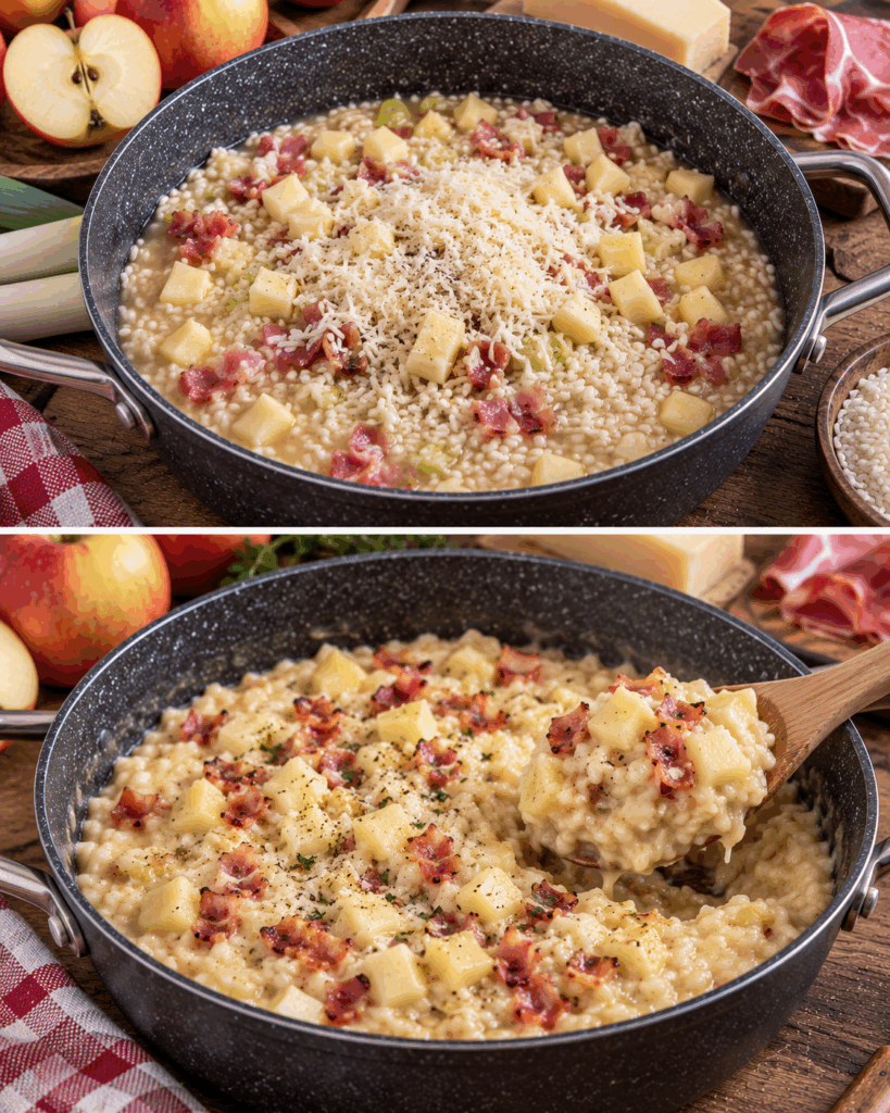 Risotto alle Mele, Speck e Formaggio di Malga – Trentino-Alto Adige