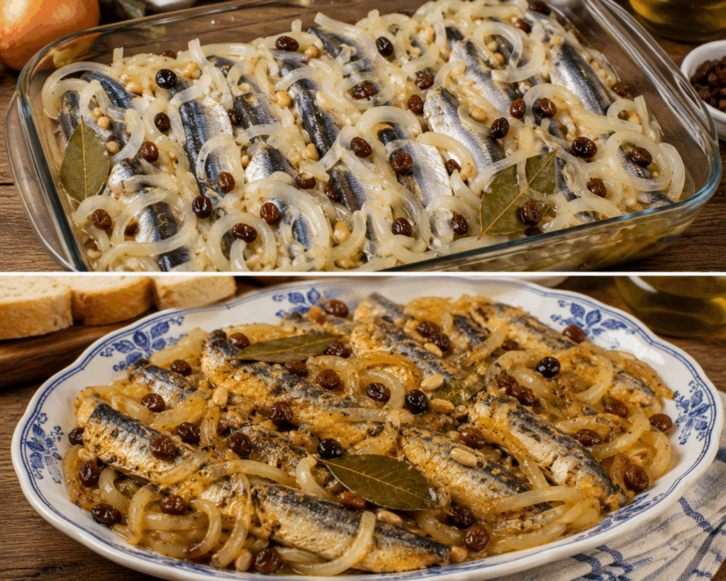 Sarde in Saor alla Veneziana con Cipolle e Uvetta – Veneto