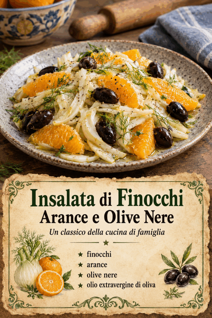 Insalata di Finocchi Arance e Olive Nere