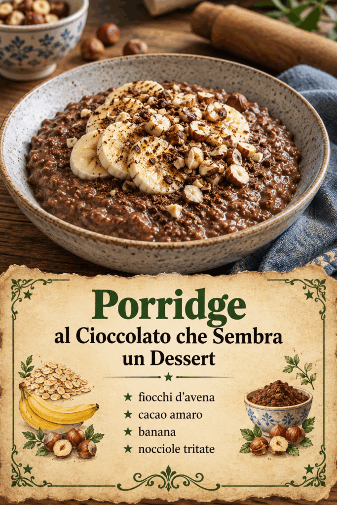 Porridge al Cioccolato che Sembra un Dessert