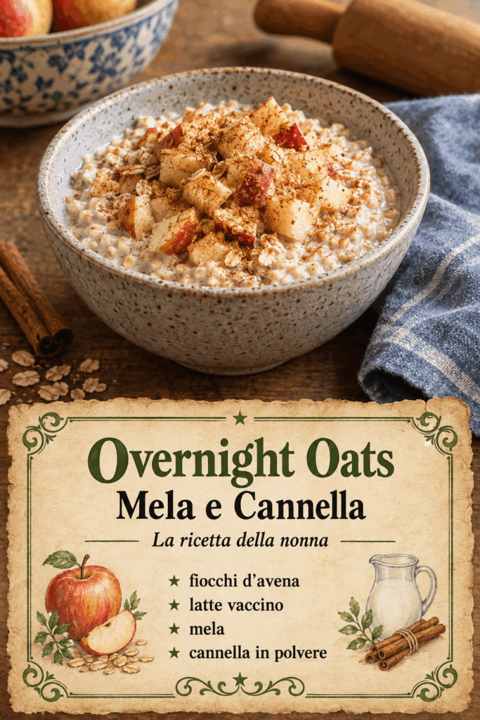 Overnight Oats Mela e Cannella
