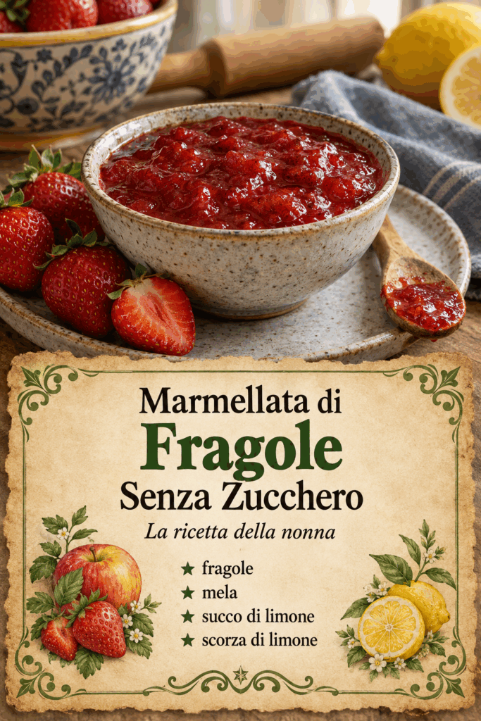Marmellata di Fragole Senza Zucchero