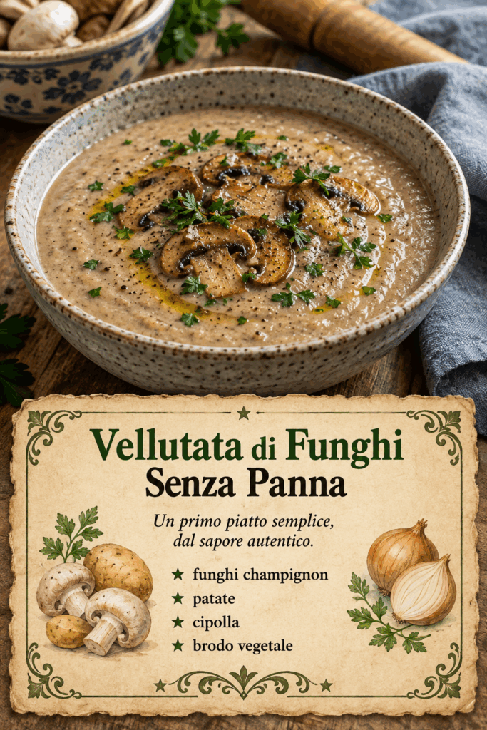 Vellutata di Funghi Senza Panna