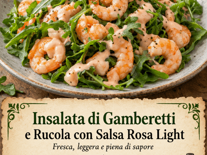 Insalata di Gamberetti e Rucola con Salsa Rosa Light