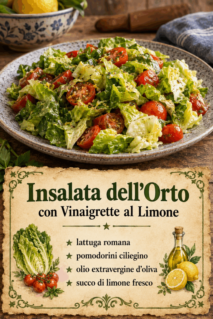 Insalata dell’Orto con Vinaigrette al Limone
