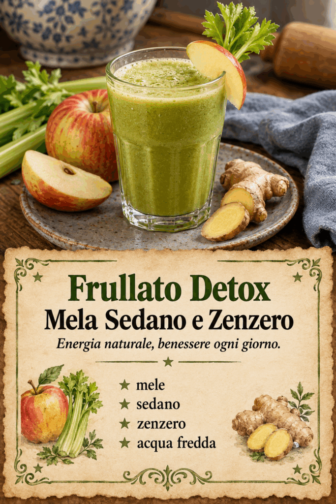 Frullato Detox Mela Sedano e Zenzero