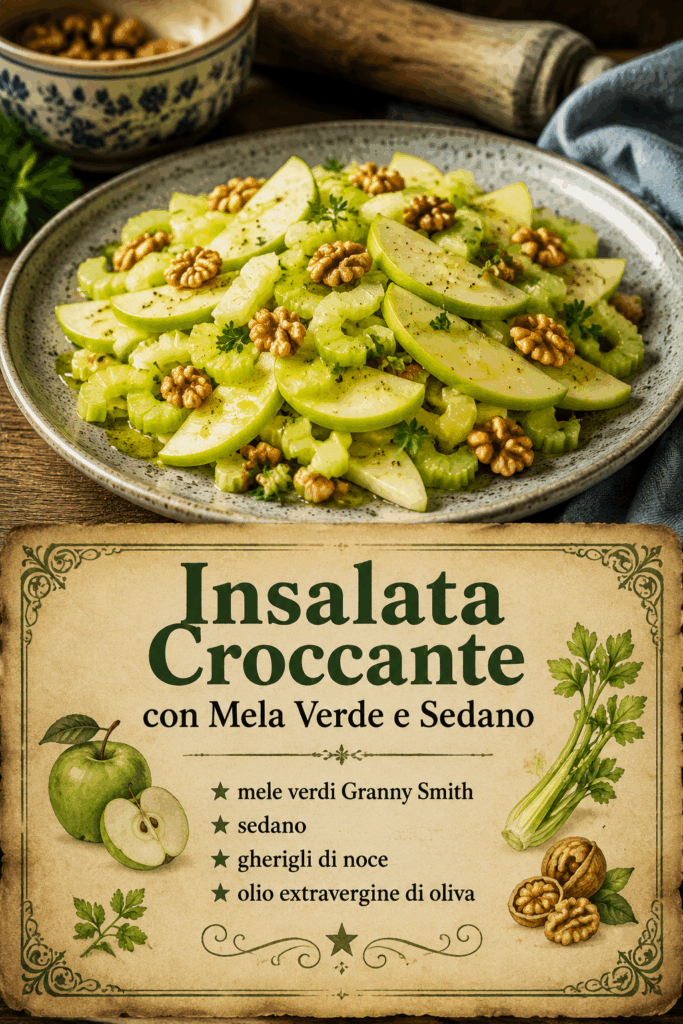 Insalata Croccante con Mela Verde e Sedano