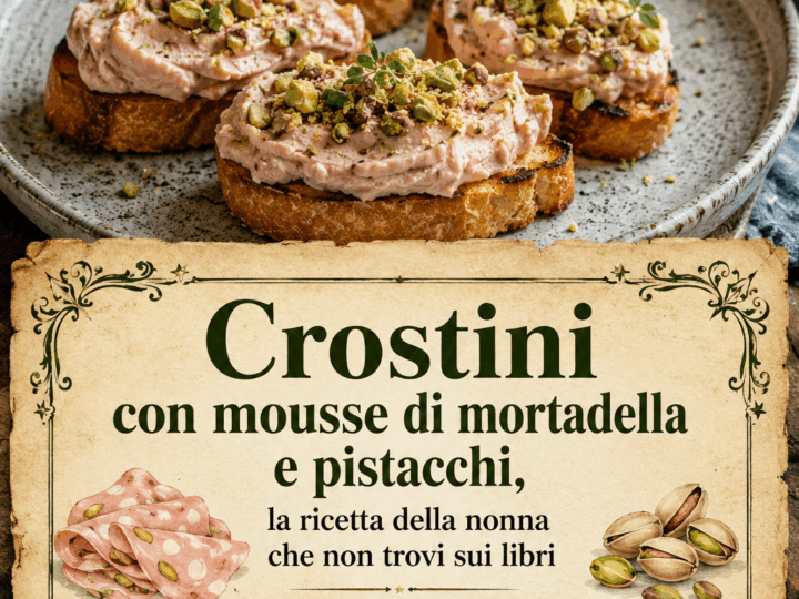 Crostini con mousse di mortadella e pistacchi, la ricetta della nonna che non trovi sui libri