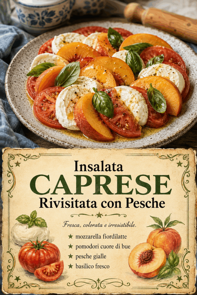 Insalata Caprese Rivisitata con Pesche