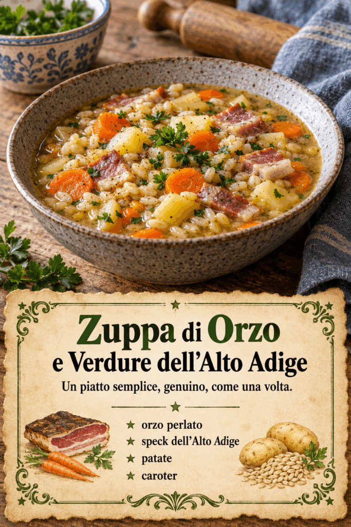 Zuppa di Orzo e Verdure dell&rsquo;Alto Adige