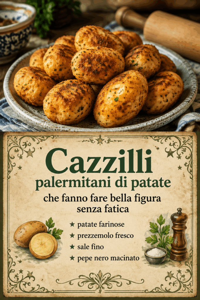 Cazzilli palermitani di patate che fanno fare bella figura senza fatica