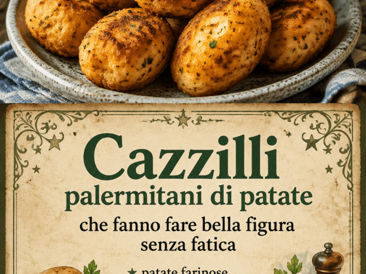 Cazzilli palermitani di patate che fanno fare bella figura senza fatica