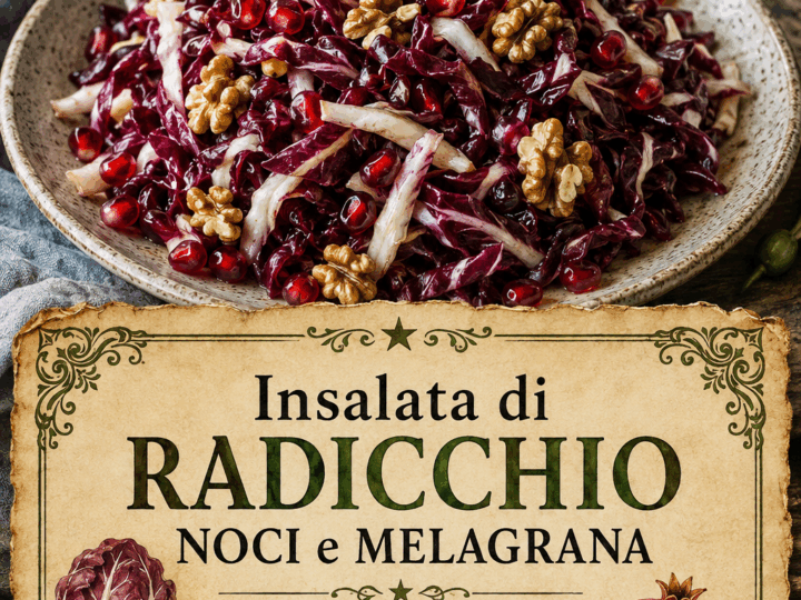 Insalata di Radicchio Noci e Melagrana