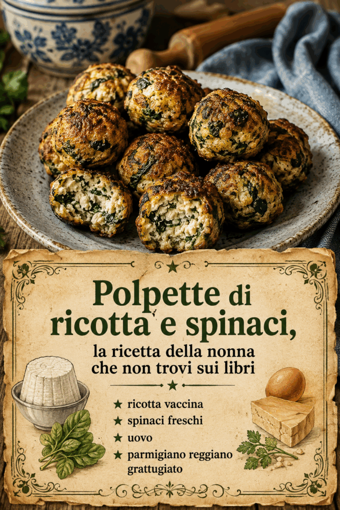 Polpette di ricotta e spinaci, la ricetta della nonna che non trovi sui libri