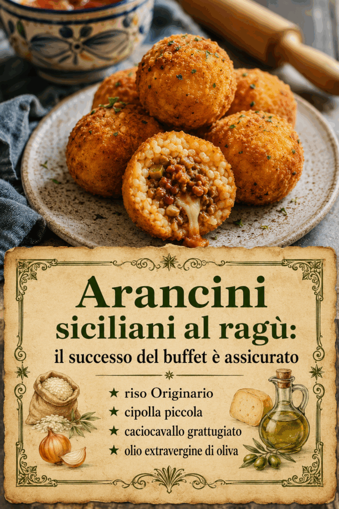 Arancini siciliani al ragù: il successo del buffet è assicurato