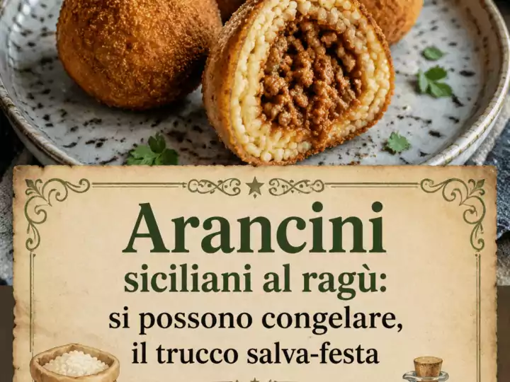 Arancini siciliani al ragù: si possono congelare, il trucco salva-festa