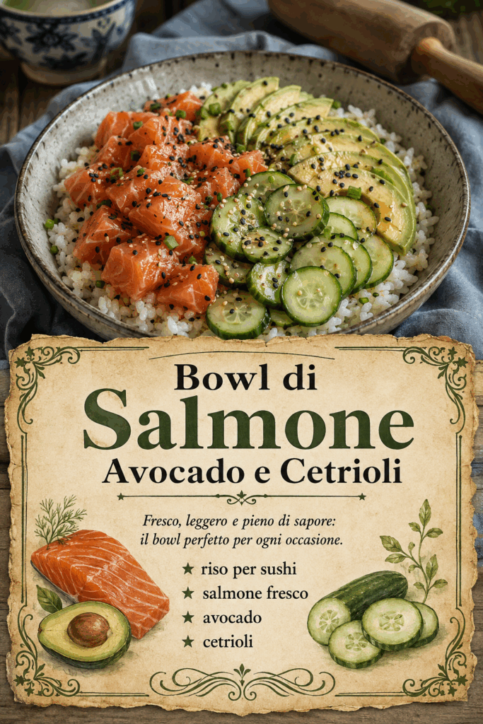 Bowl di Salmone Avocado e Cetrioli