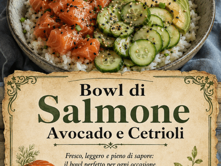 Bowl di Salmone Avocado e Cetrioli