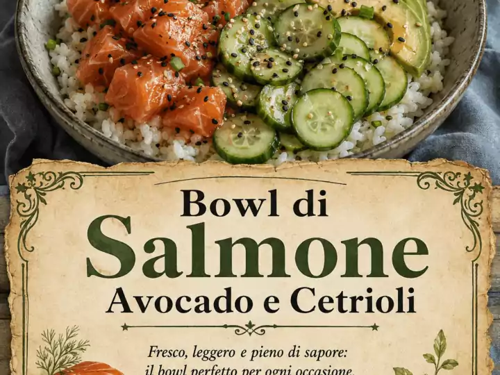 Bowl di Salmone Avocado e Cetrioli