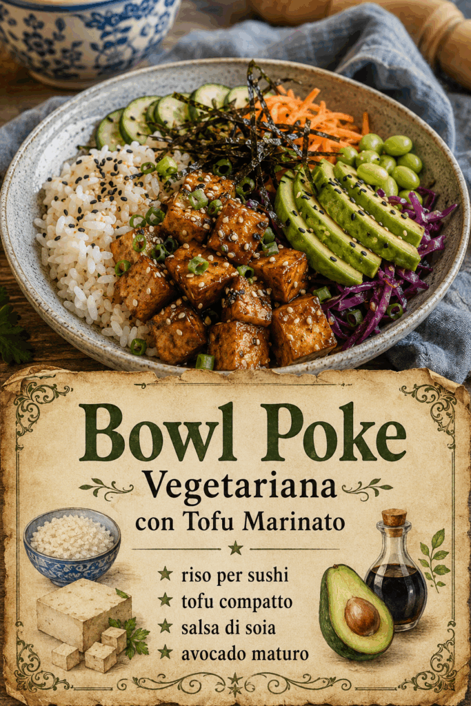 Bowl Poke Vegetariana con Tofu Marinato